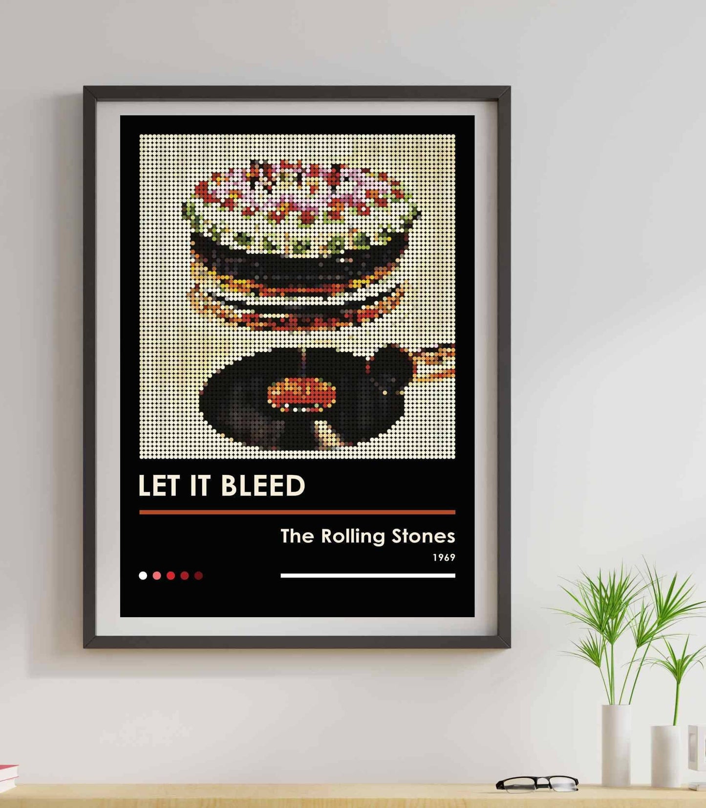 The Rolling Stones Let It Bleed Pixel Dot Art Print