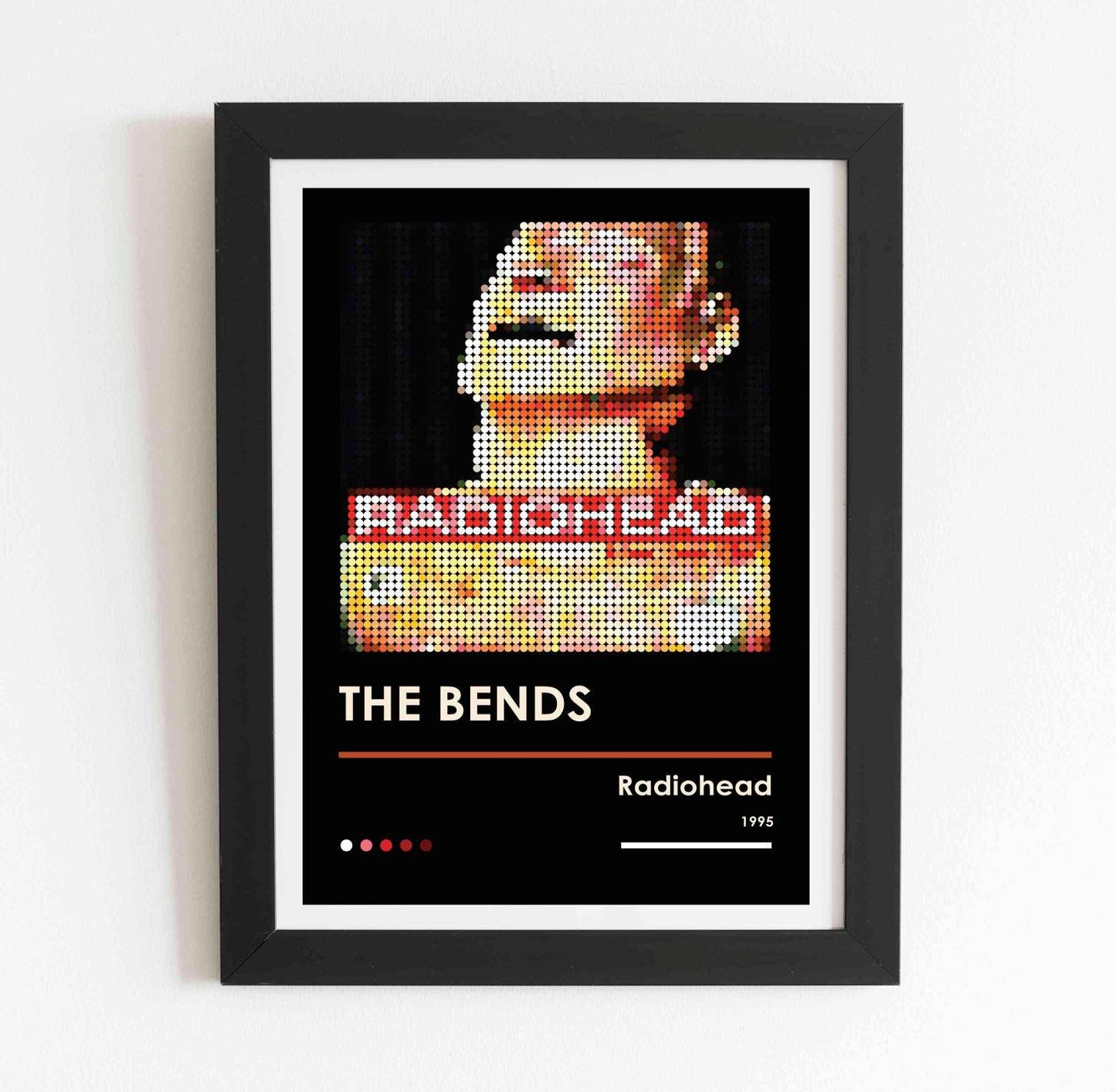 Radiohead The Bends Album Pixel Dot Poster