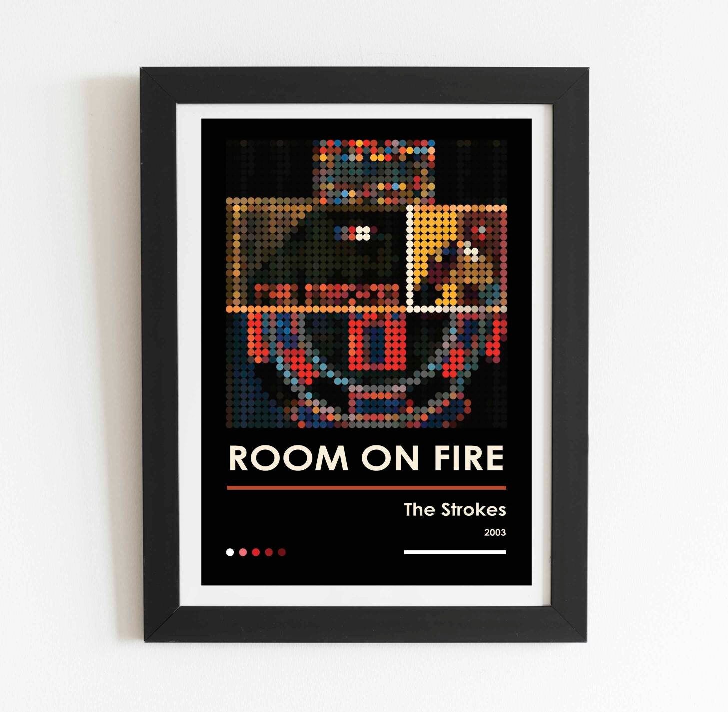 The Strokes Room On Fire Pixel Dot Art Print