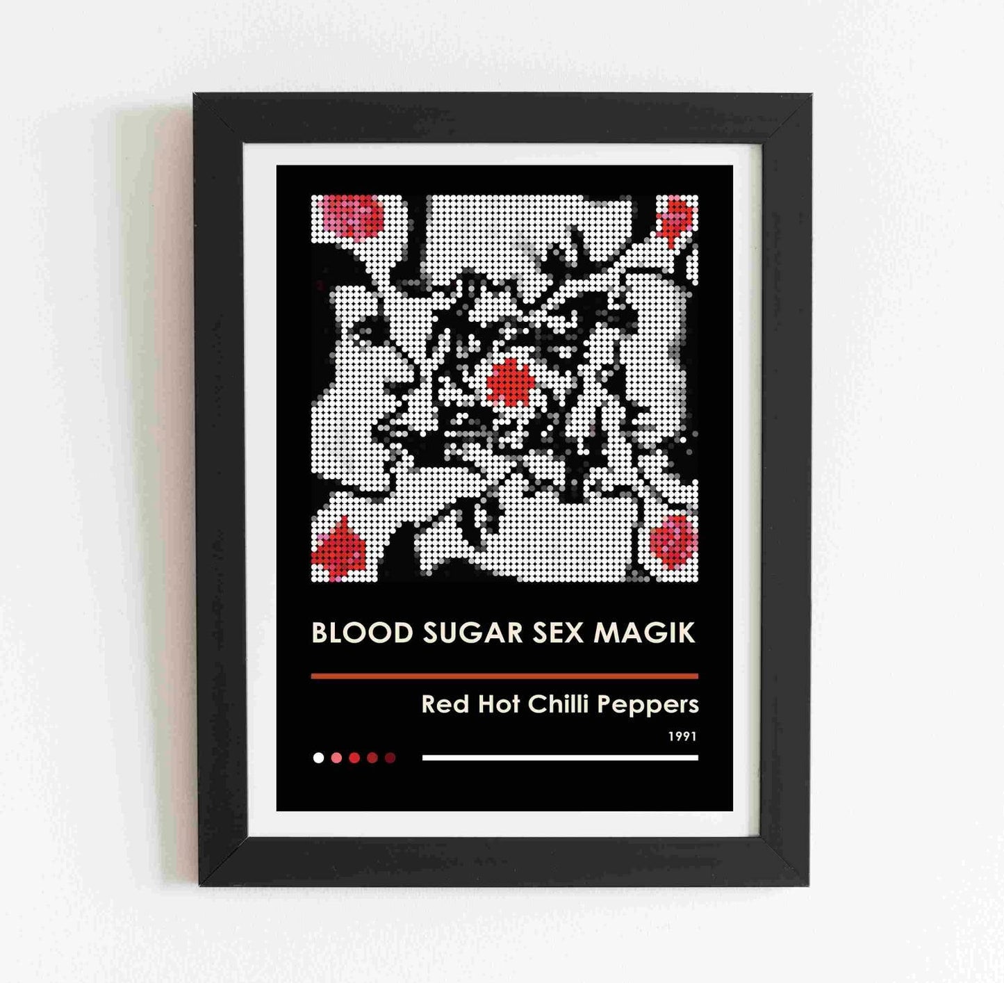 Red Hot Chili Peppers Blood Sugar Sex Magik Pixel Dot Art Print