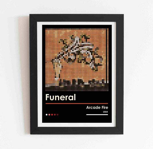 Arcade Fire Funeral Pixel Dot Art Print