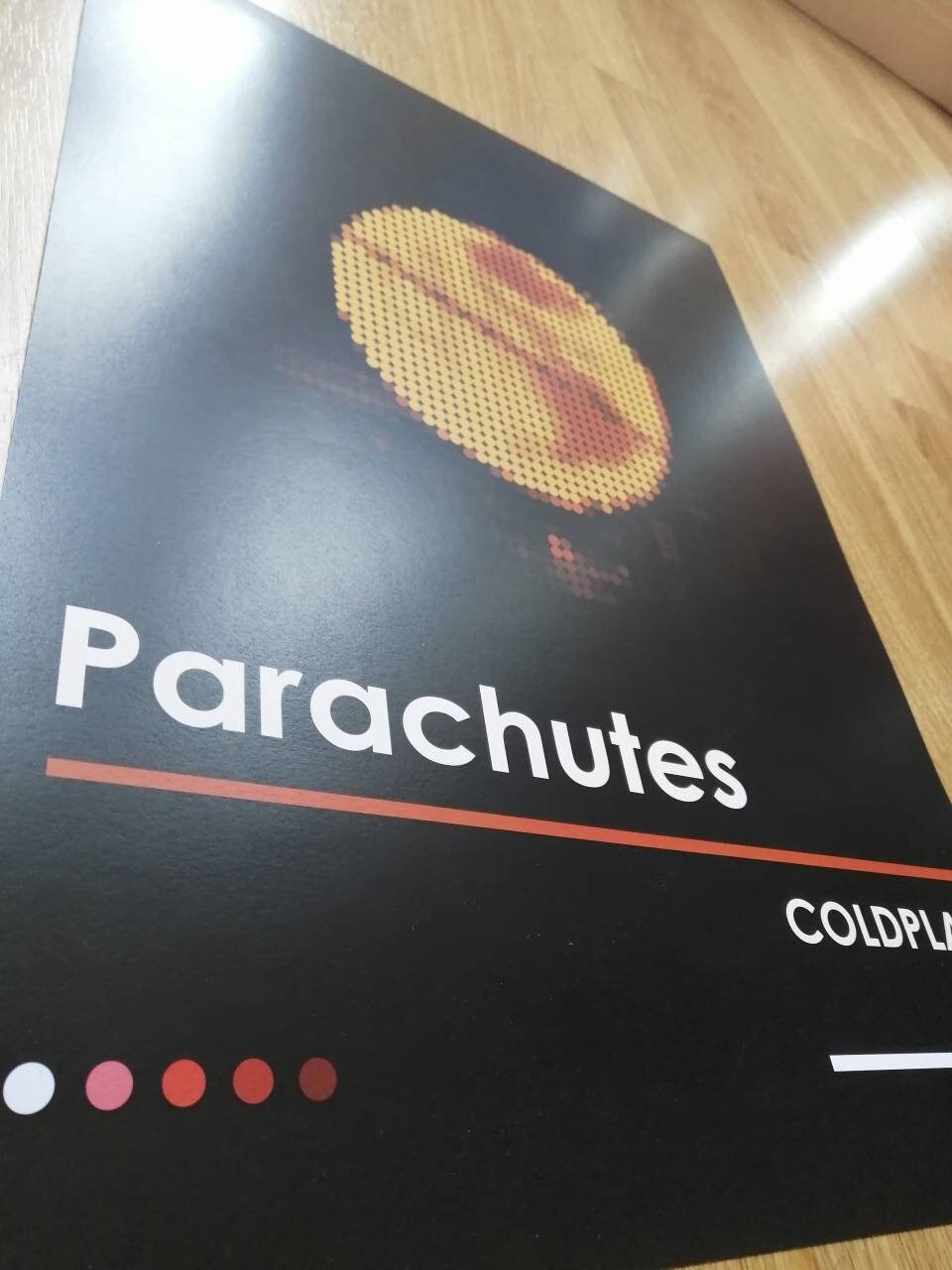 Coldplay Parachutes Album Pixel Dot Design Poster