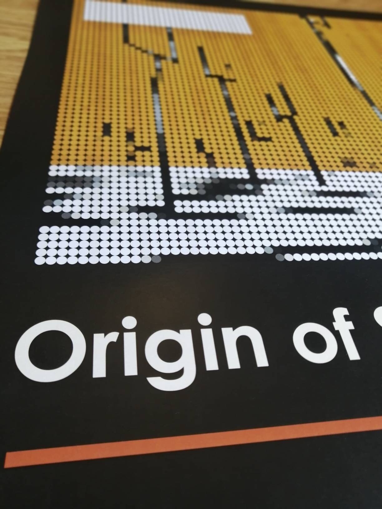 MUSE Origin of Symmetry Pixel Dot Poster