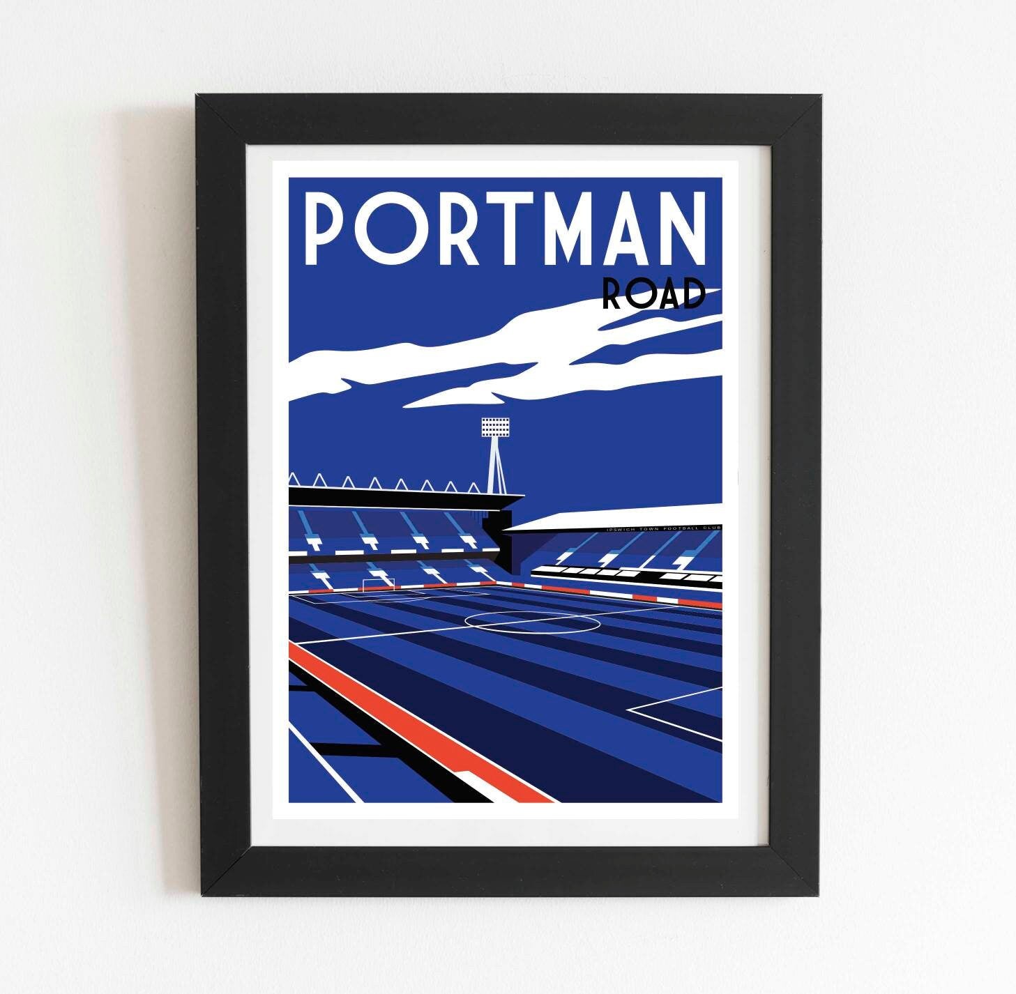 Portman Road Retro Art Poster