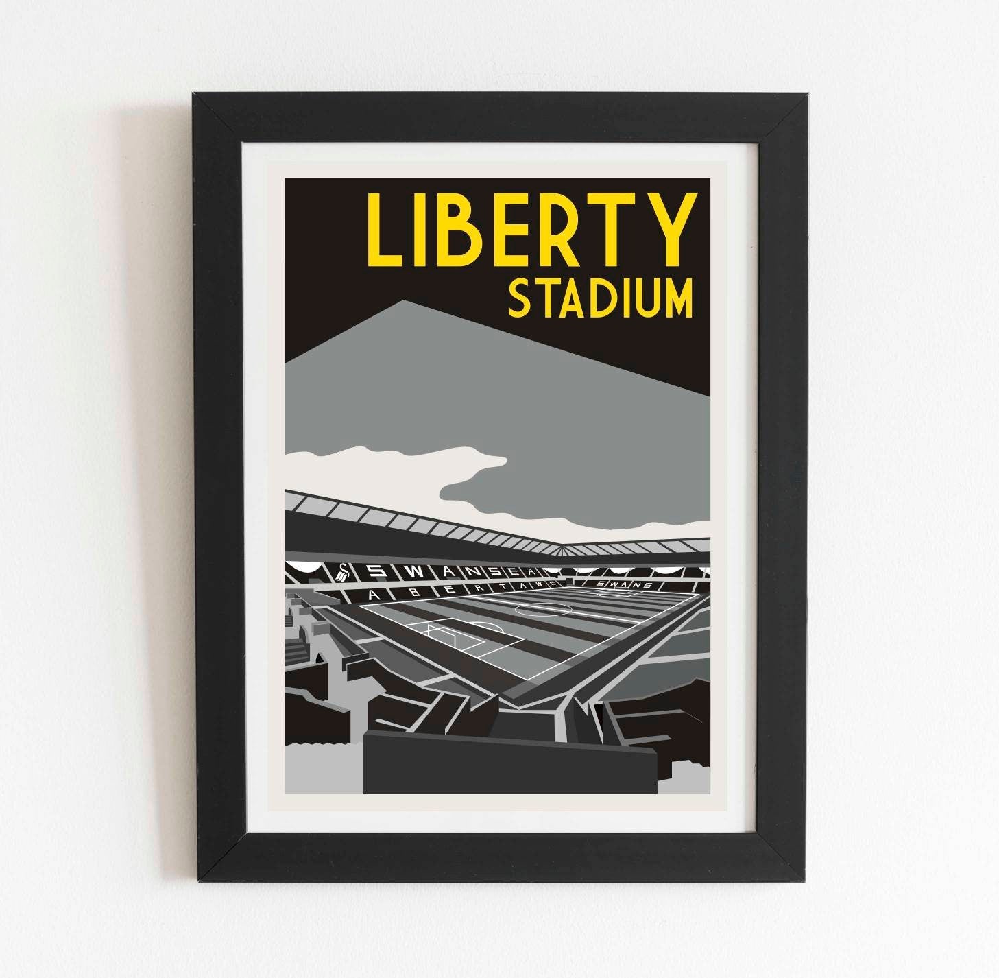 Liberty Stadium Retro Art Poster