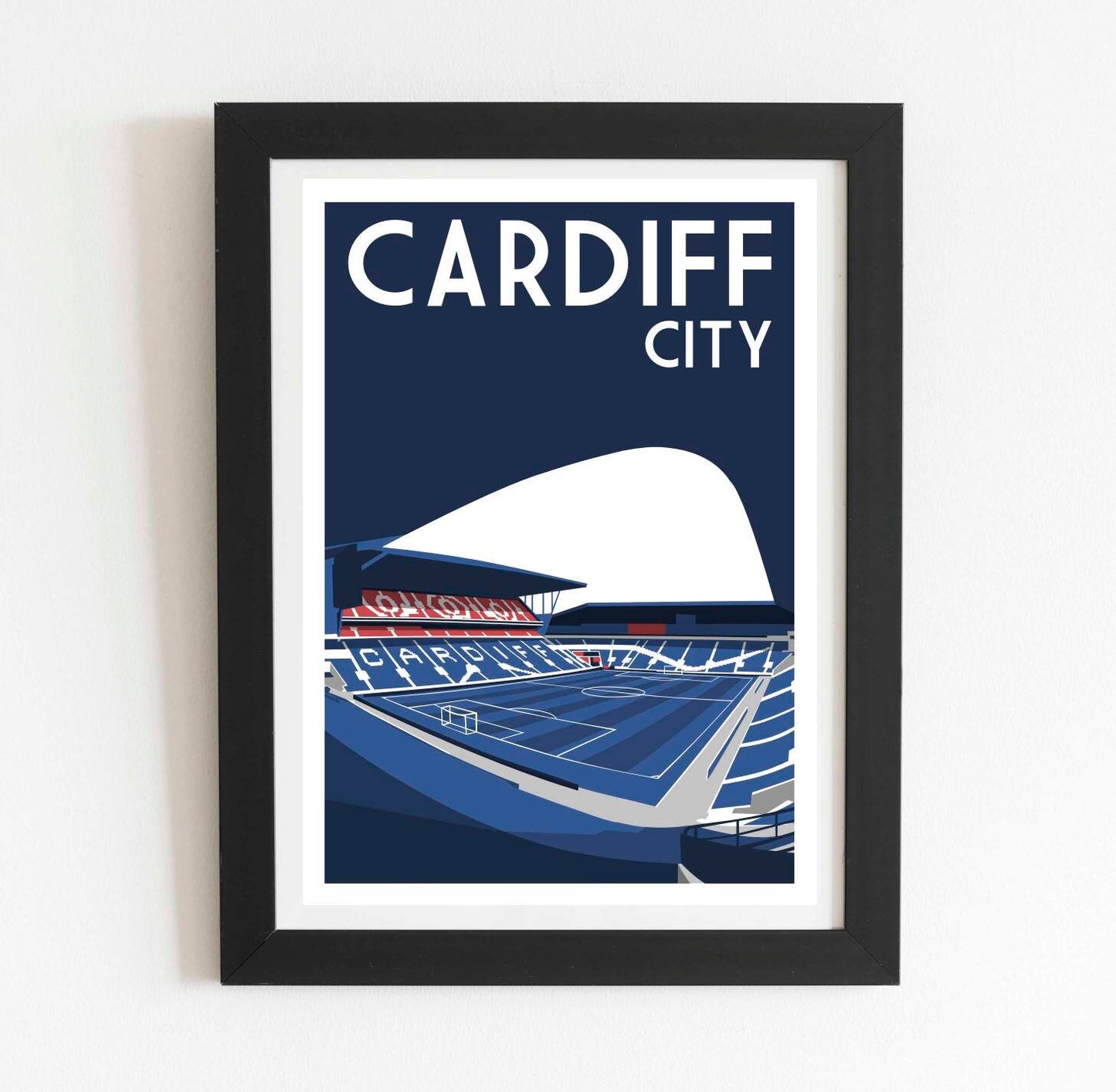 Cardiff City Stadium football ground art print poster