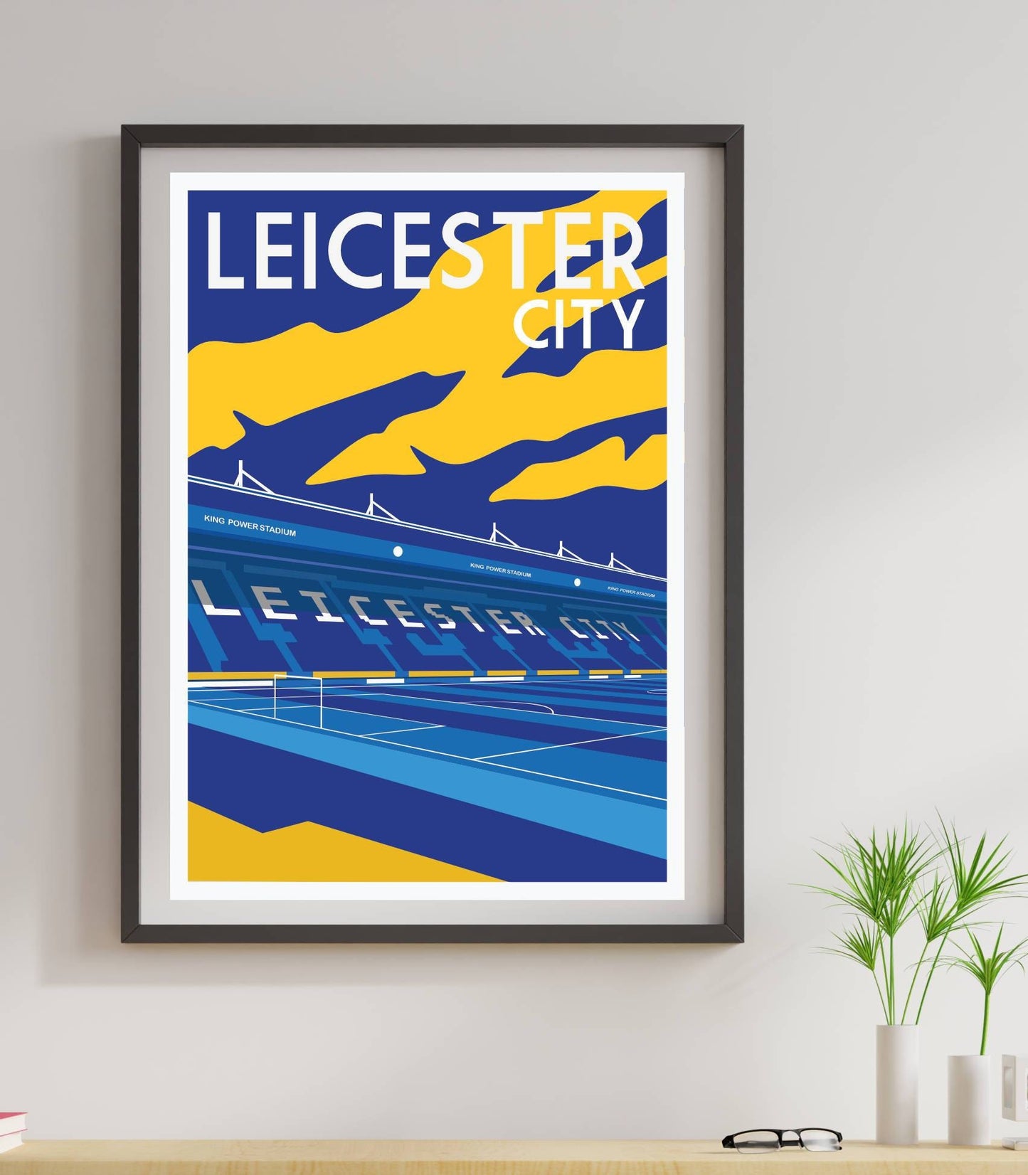 Retro football stadium art print