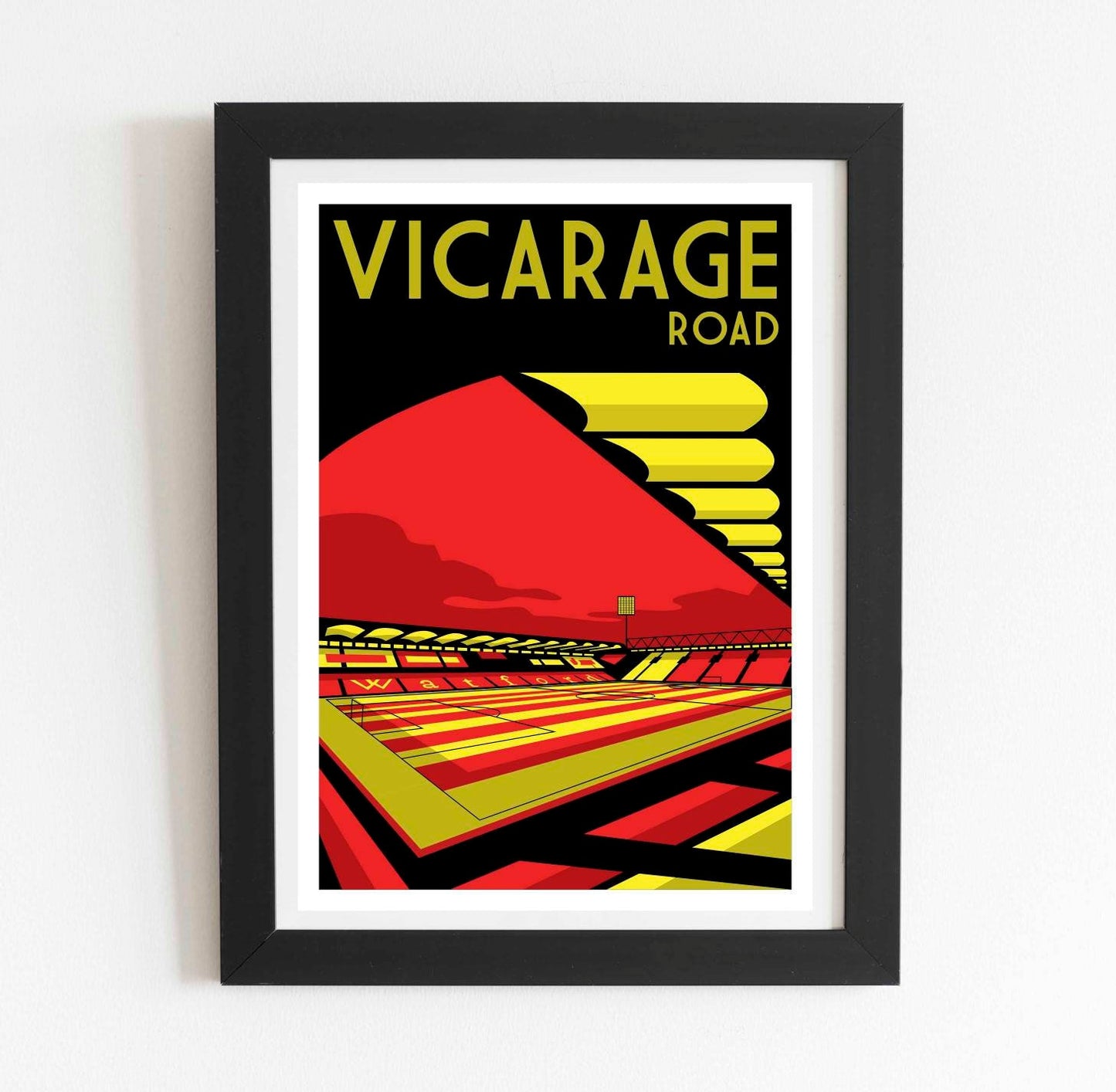 Watford FC Vicarage Road Retro Art Print