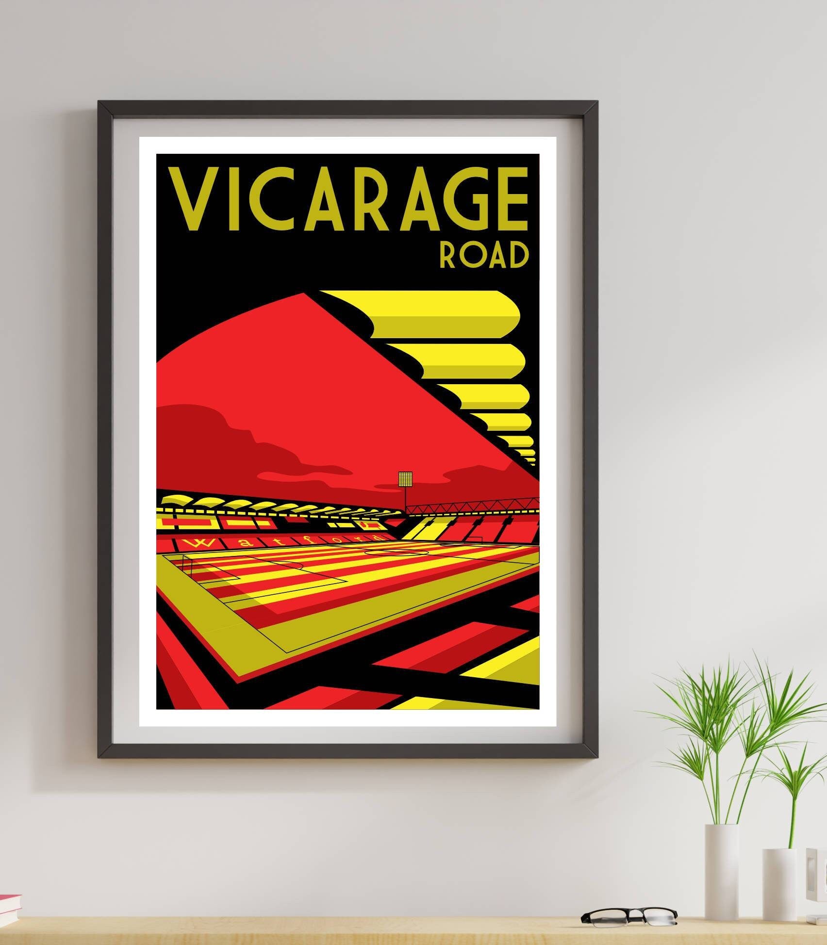 Vintage Watford FC Home Ground Artwork