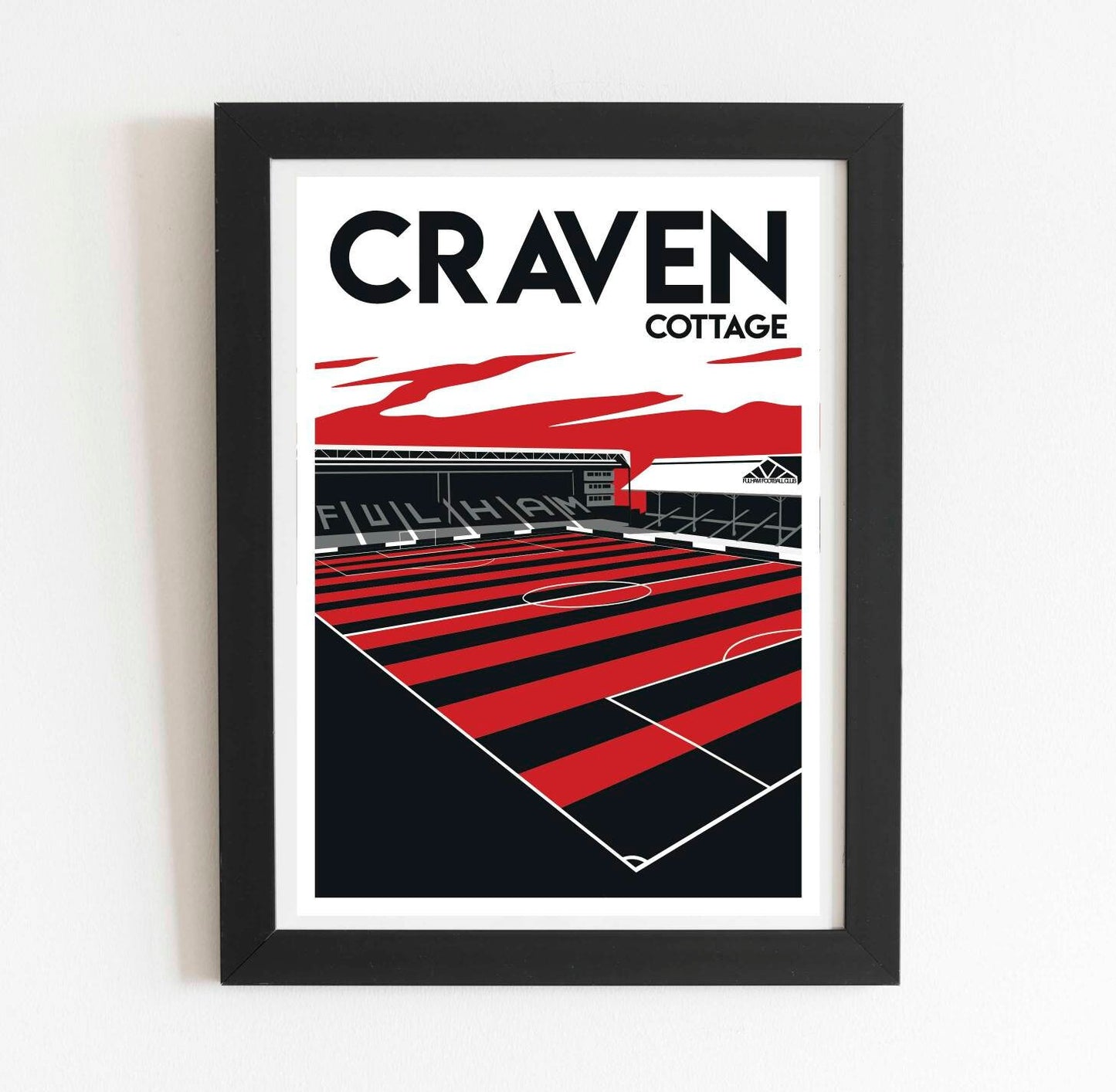 Craven Cottage football stadium art print poster