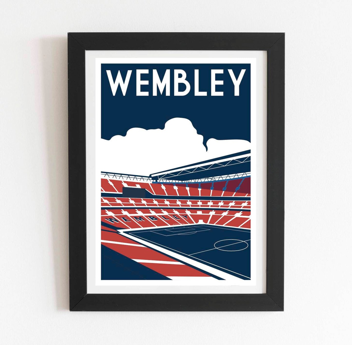 Wembley Stadium retro art print