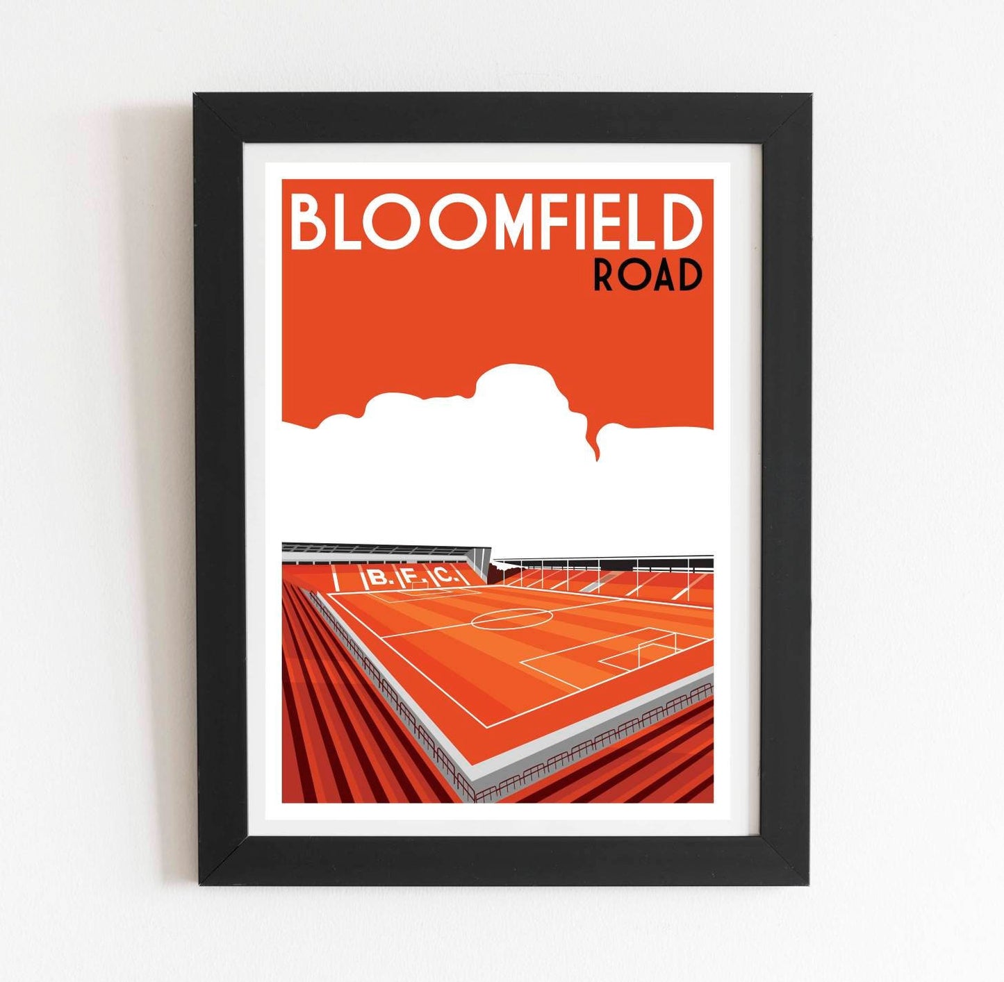 Bloomfield Road football ground art print