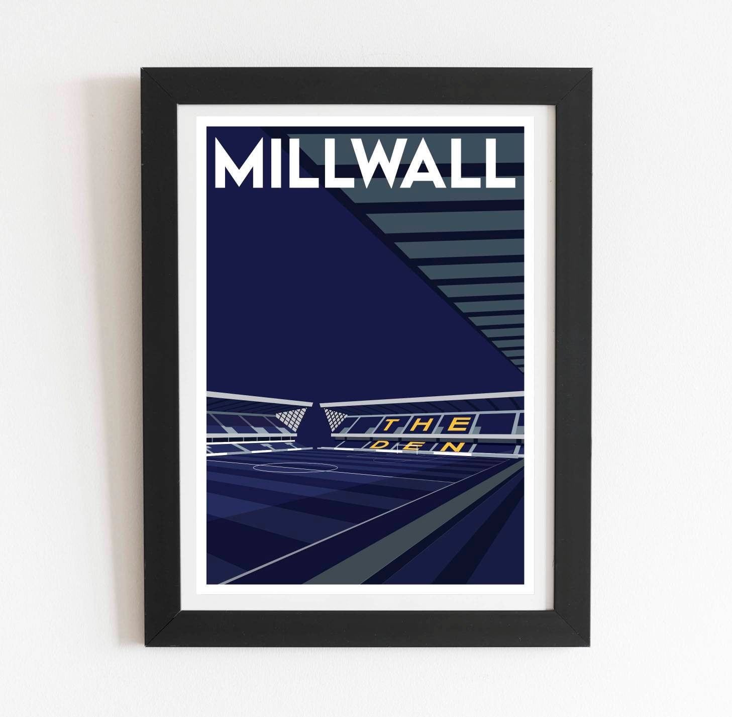 Millwall The Den retro art print poster