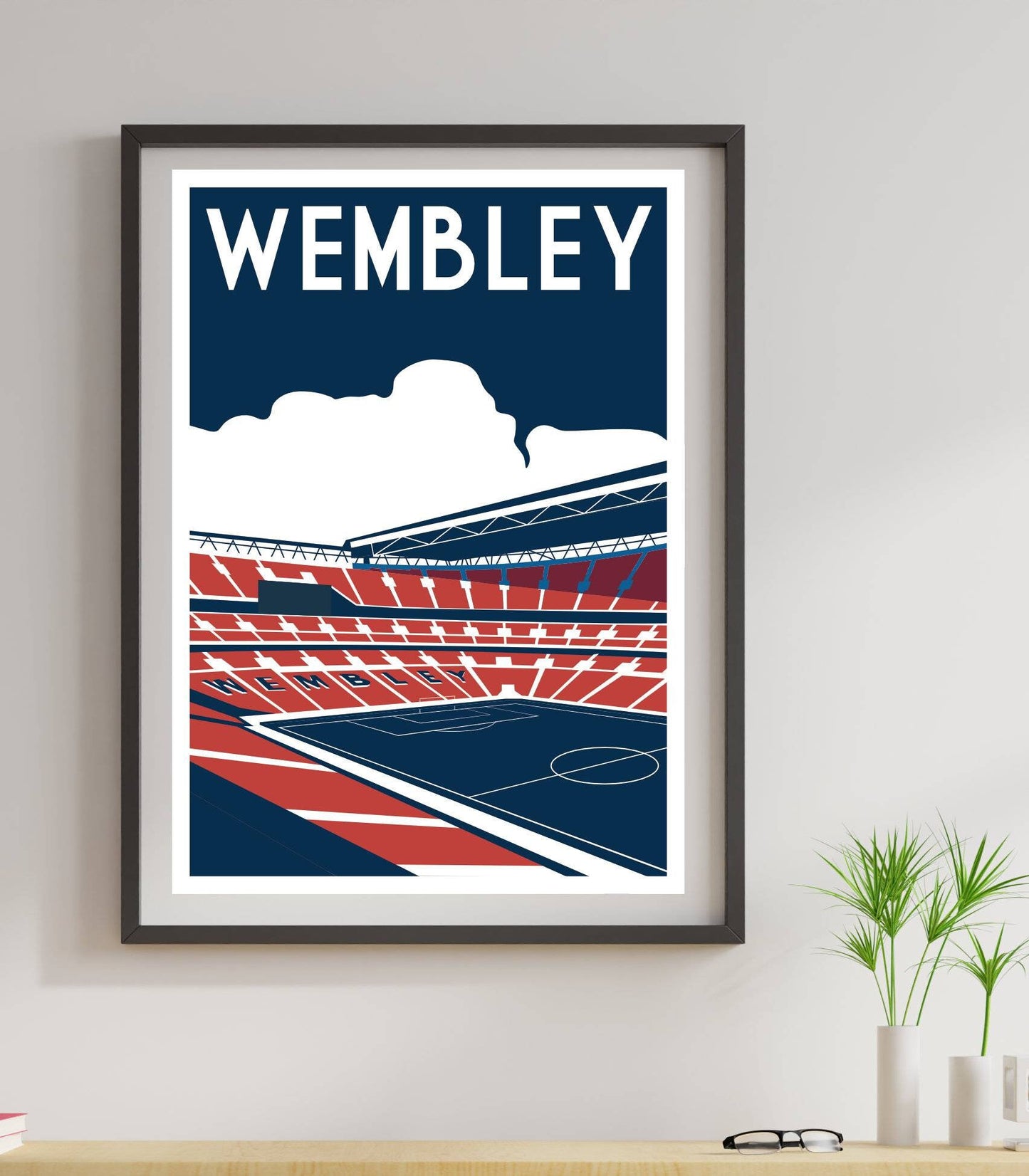 Wembley Stadium minimalist design poster