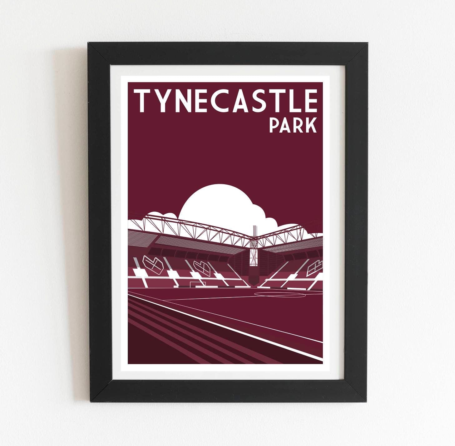 Tynecastle Stadium retro art poster