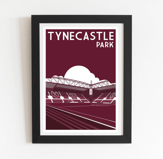 Tynecastle Stadium retro art poster