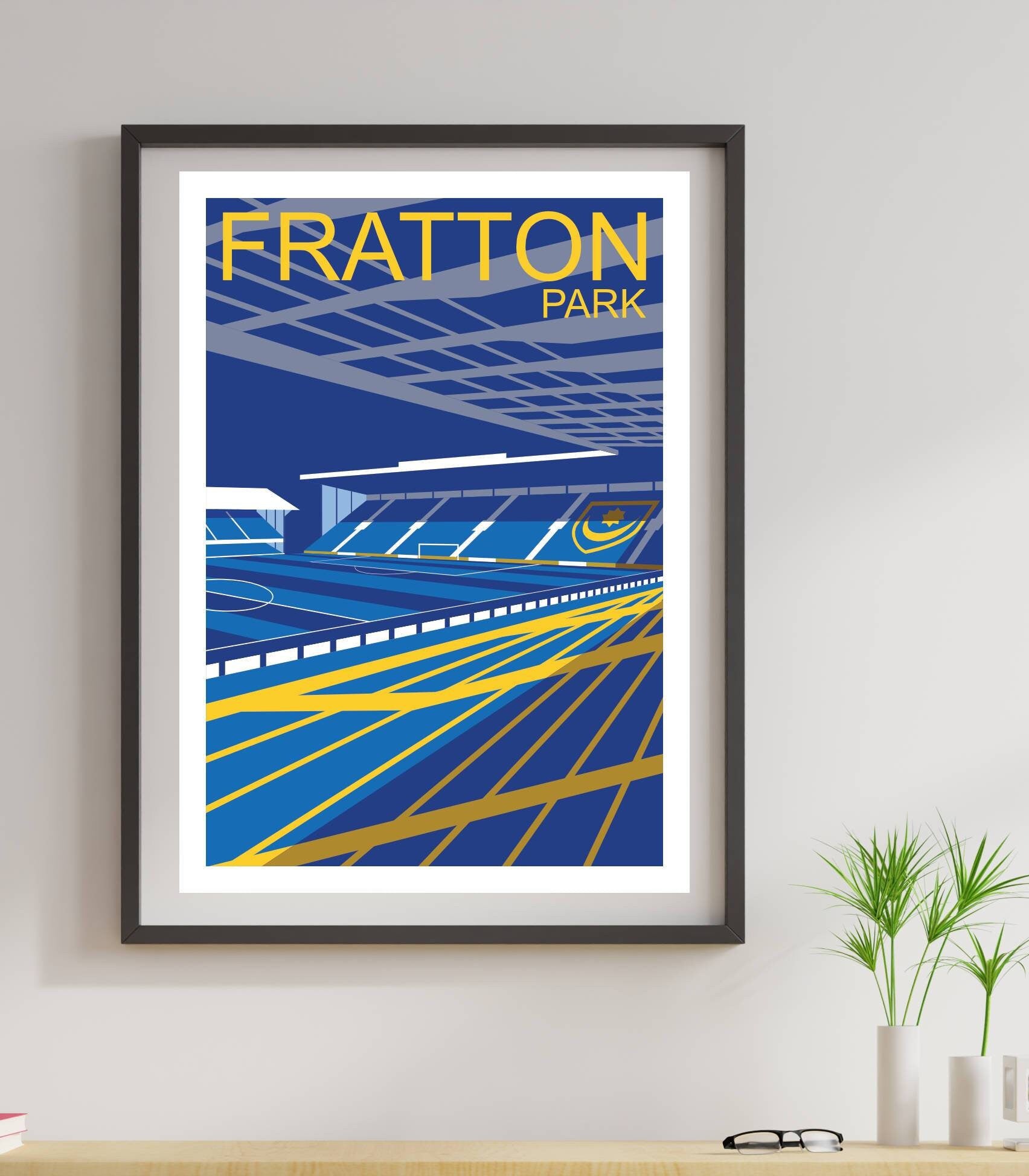 Retro Football Stadium Art Print