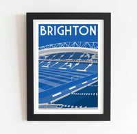 AMEX Stadium Retro Football Stadium Poster