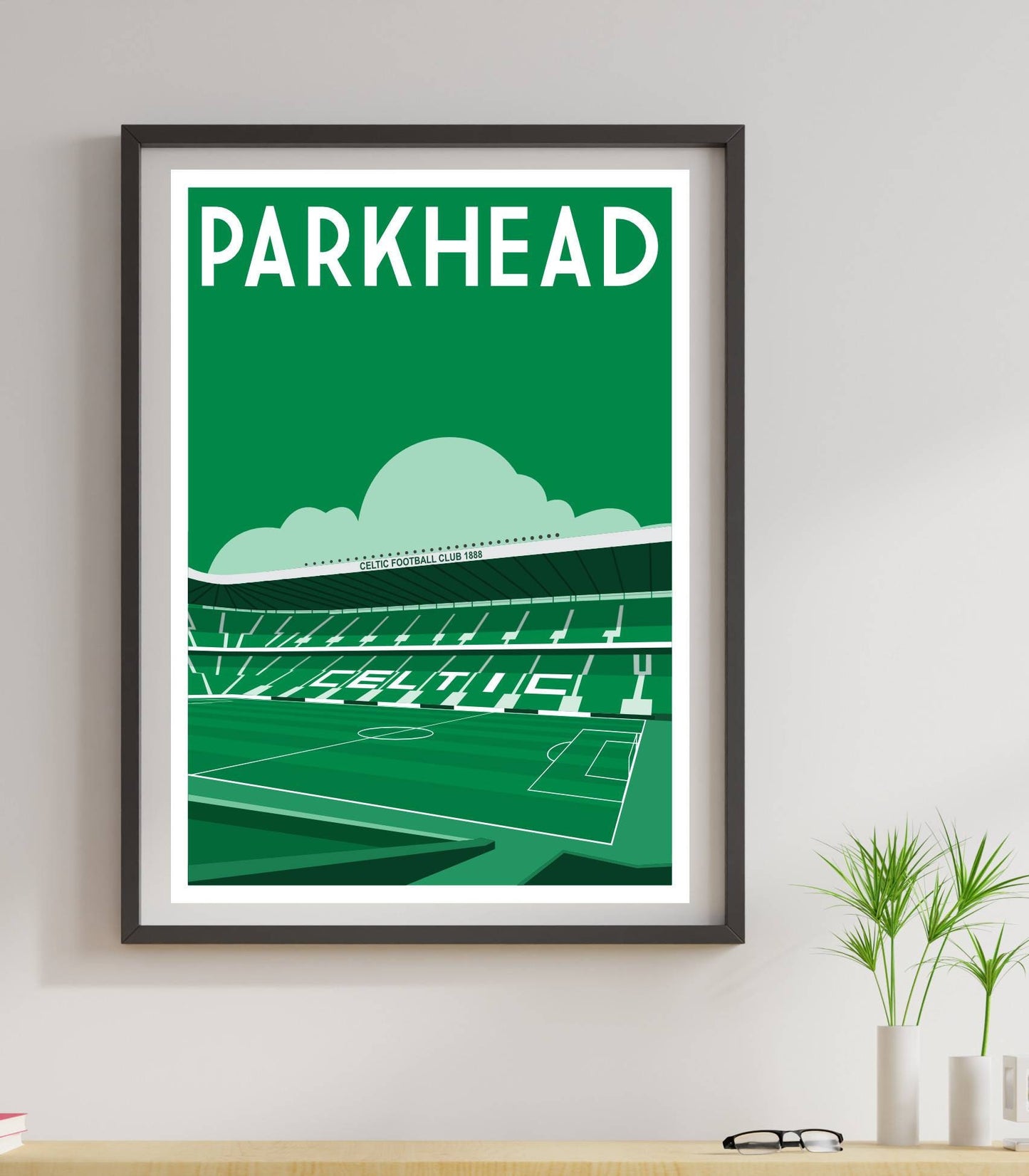 Glasgow Celtic Football Club stadium poster