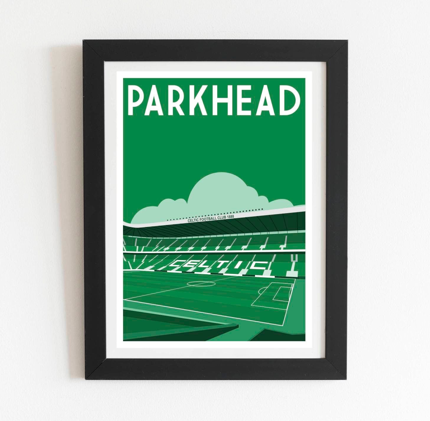 Celtic Parkhead football stadium art print