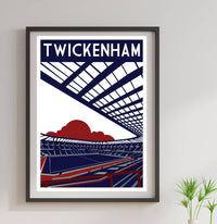 Retro Rugby Decor Print