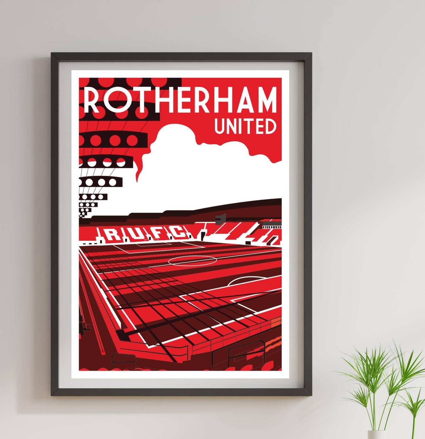 Vintage Rotherham United Football Print