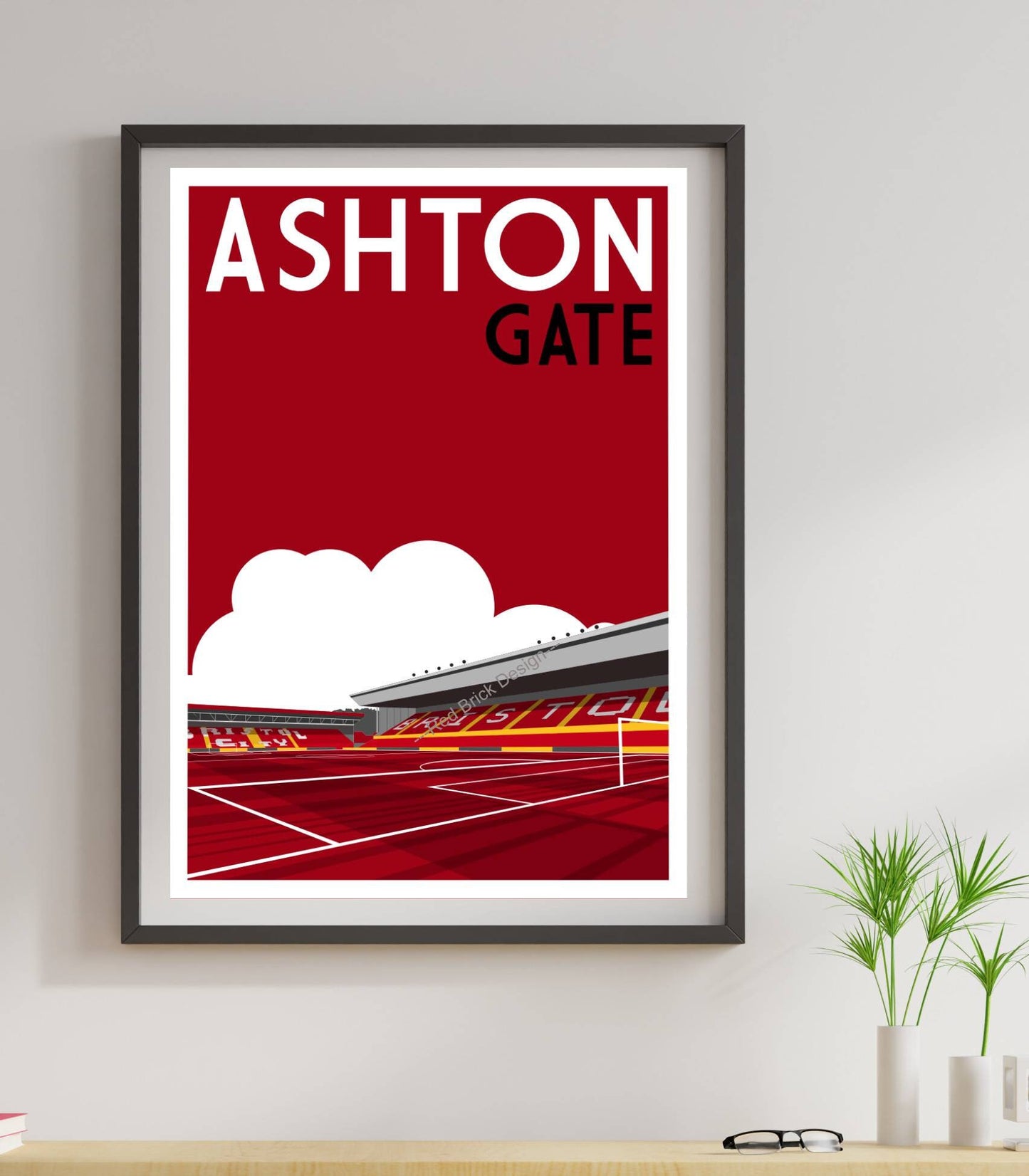 Bristol City Memorabilia Football Stadium Print Image