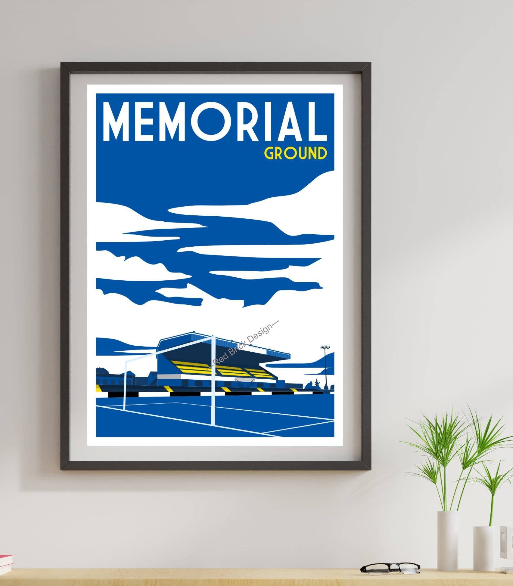 Vintage Football Stadium Poster Design