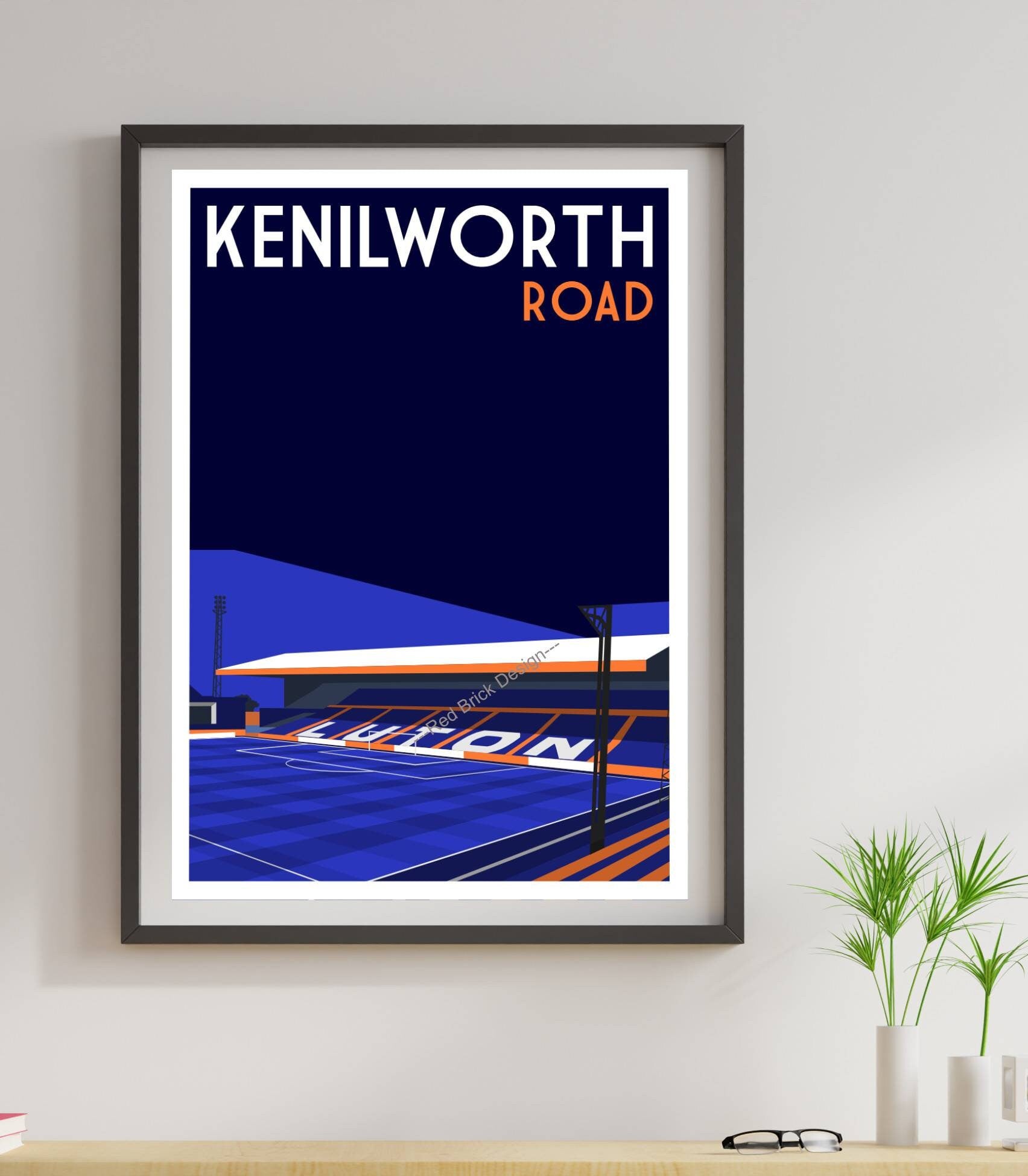 Retro football stadium art print