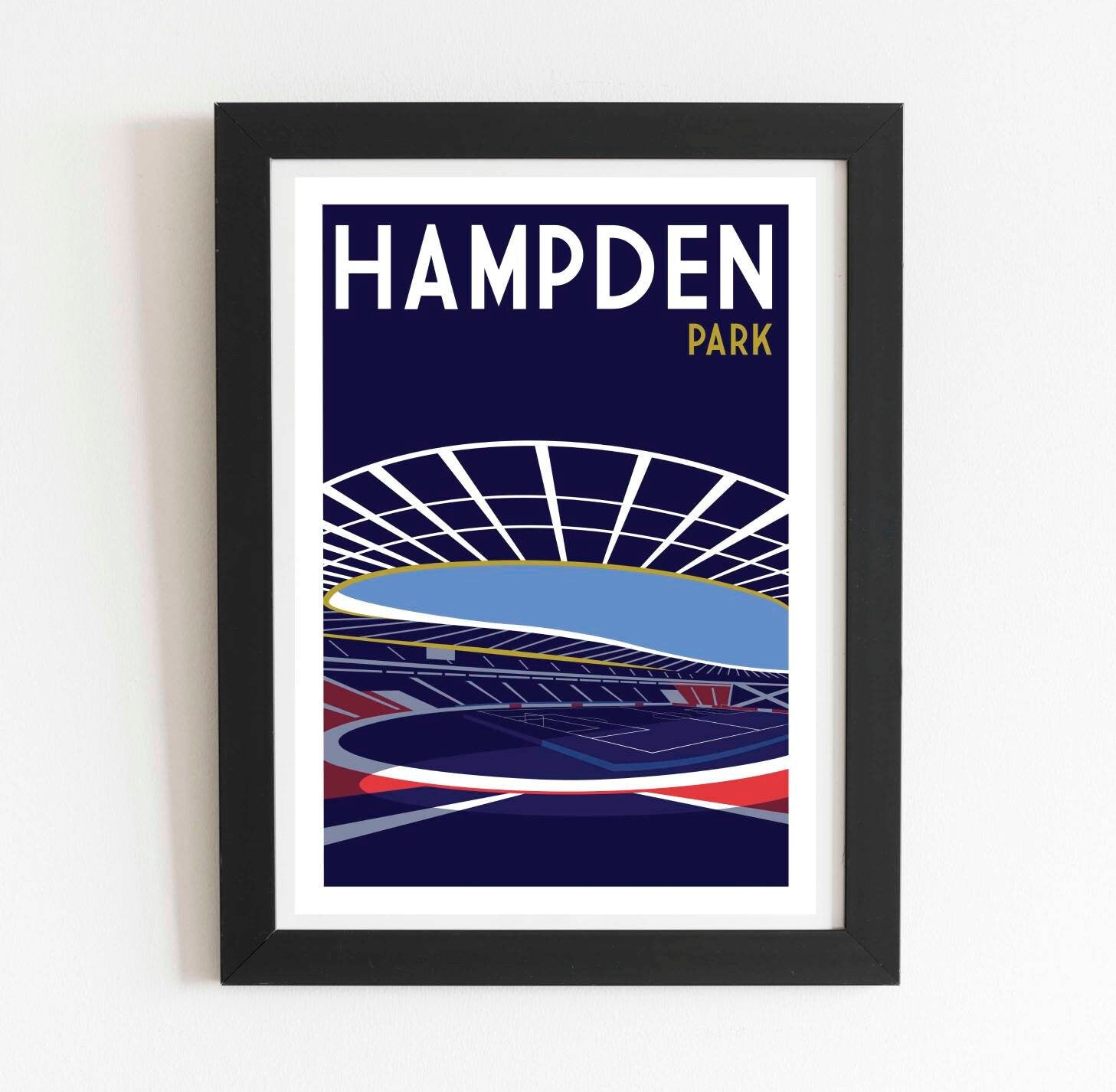 Scotland Hampden Park Retro Poster