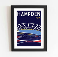 Scotland Hampden Park Retro Poster