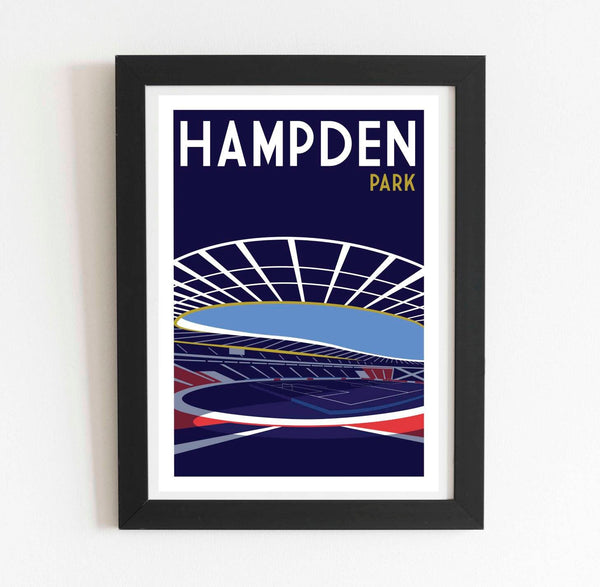 Scotland Hampden Park Retro Poster