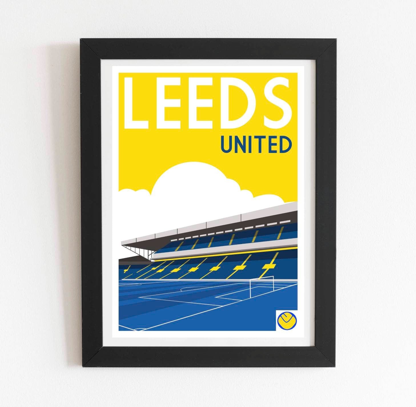 Leeds United Elland Road Retro Poster