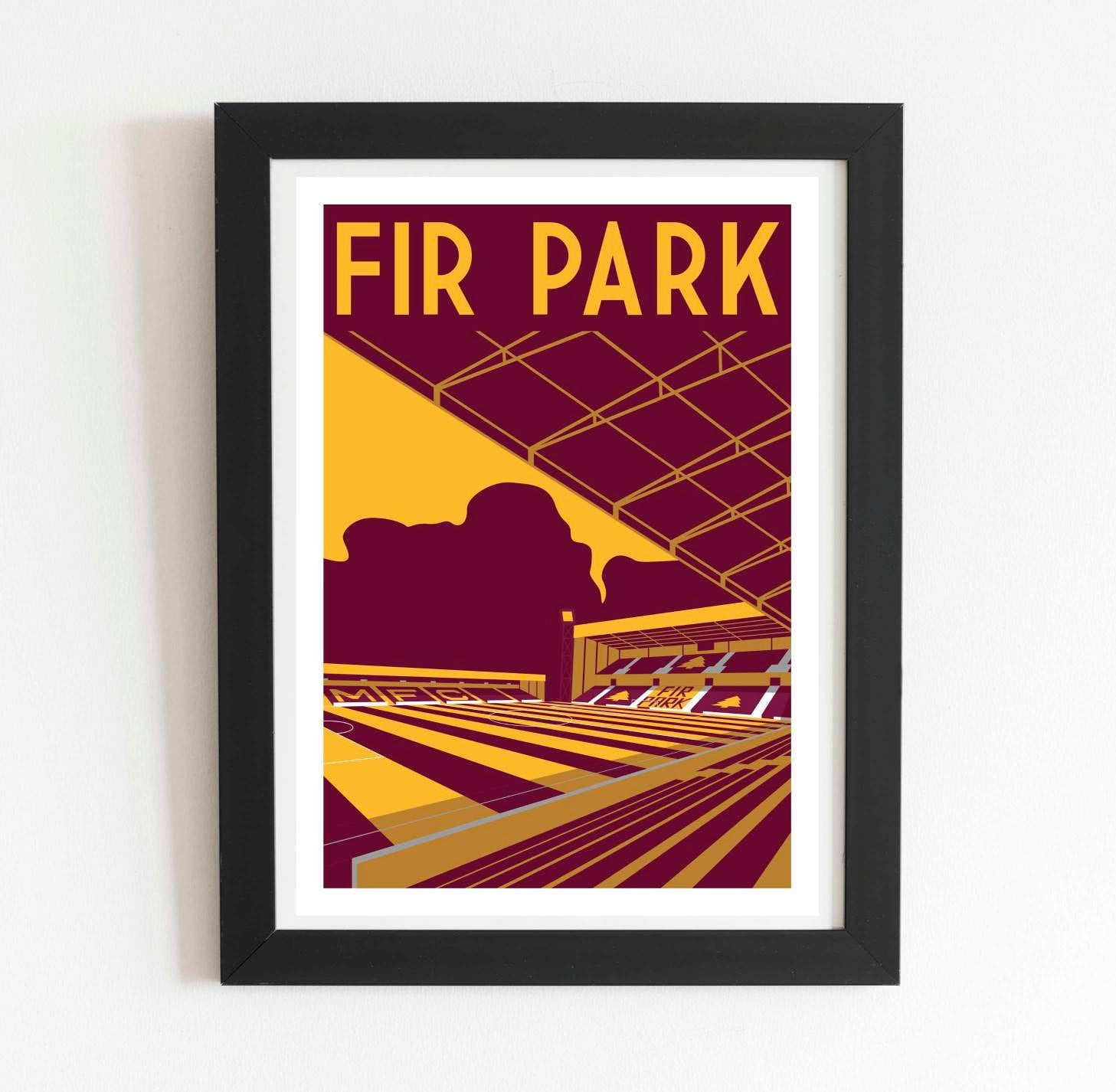 Retro Motherwell FC Stadium Poster