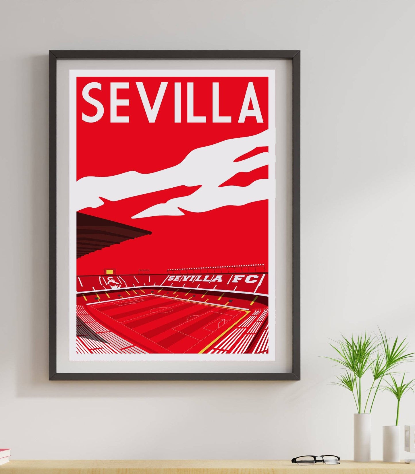 Sevilla Retro Football Poster