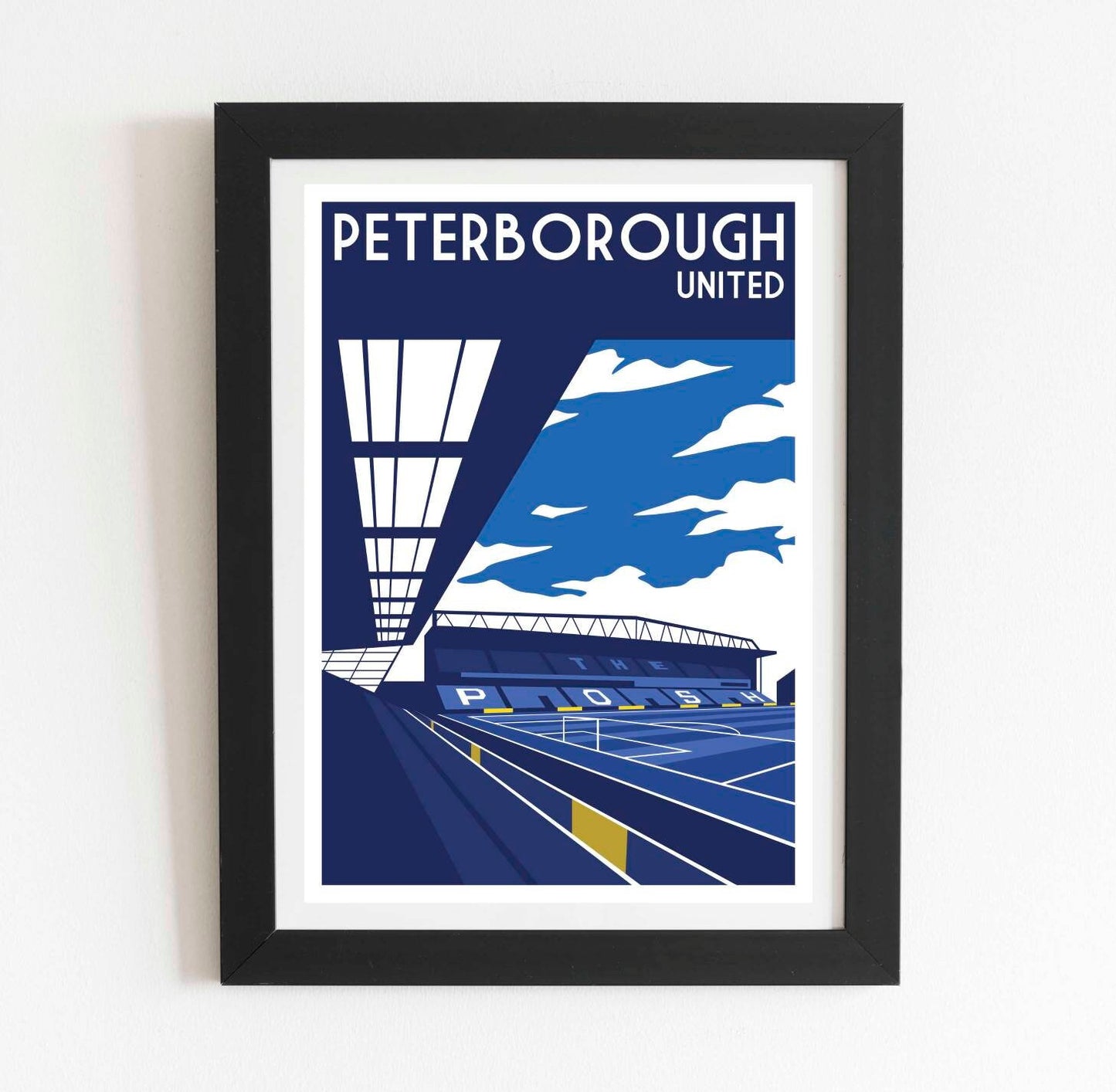 Peterborough United London Road retro art print poster