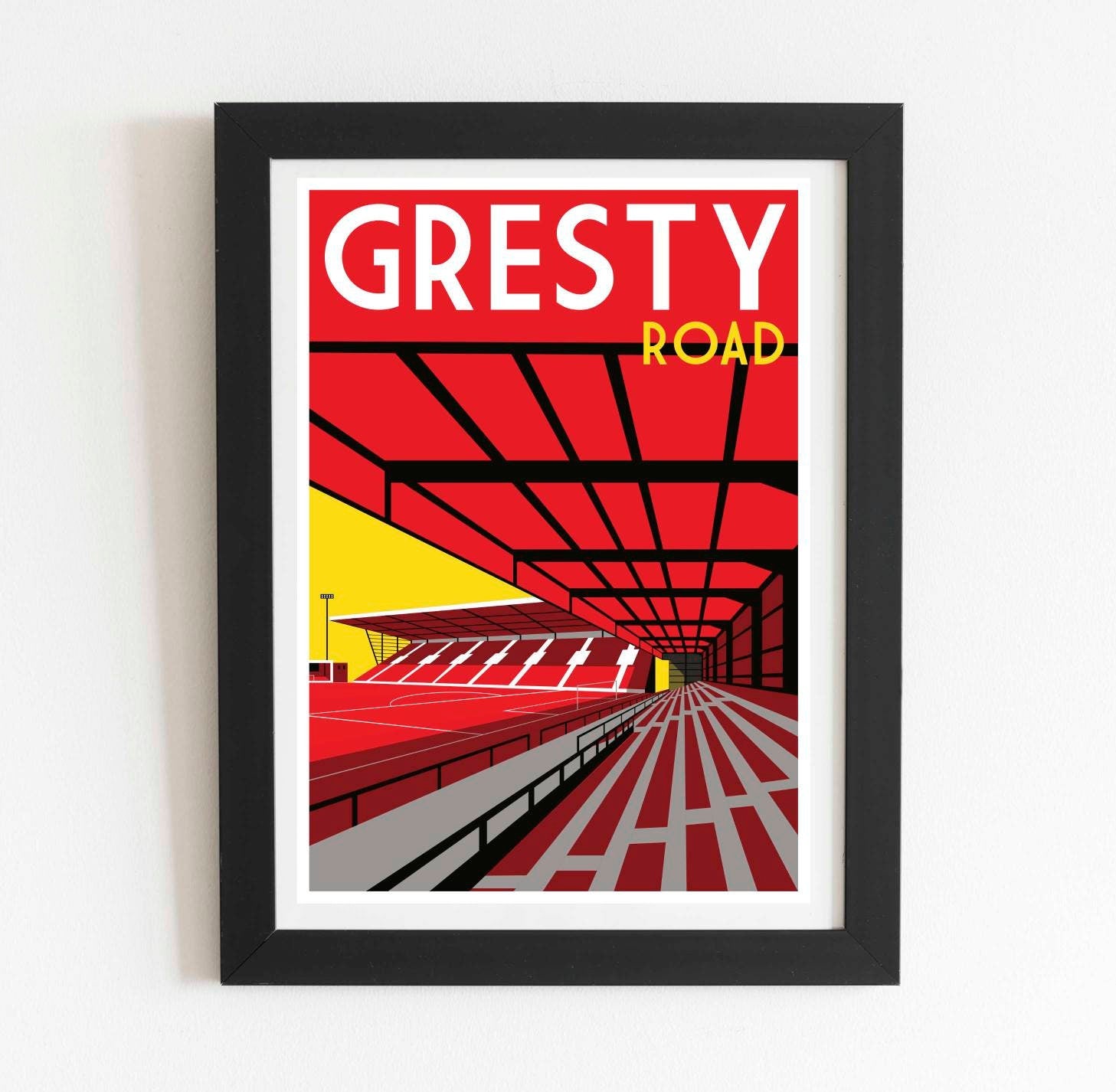 Retro Crewe Alexandra Stadium Poster