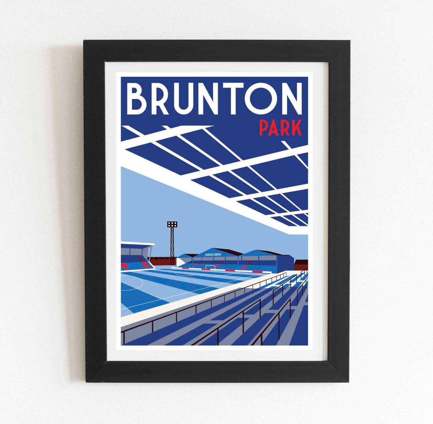 Carlisle United Brunton Park Football Stadium Art Poster