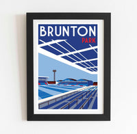 Carlisle United Brunton Park Football Stadium Art Poster