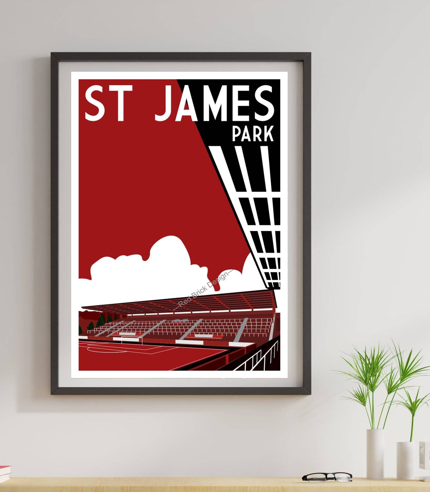 Retro Football Ground Art Print