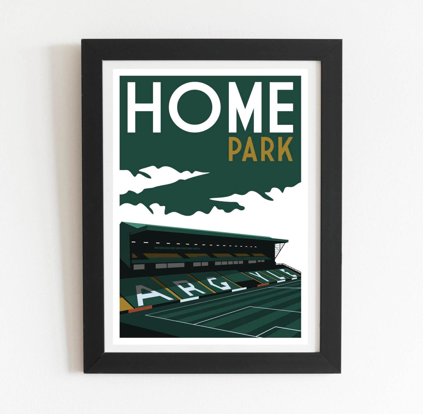 Plymouth Argyle Home Park Retro Art Print Poster