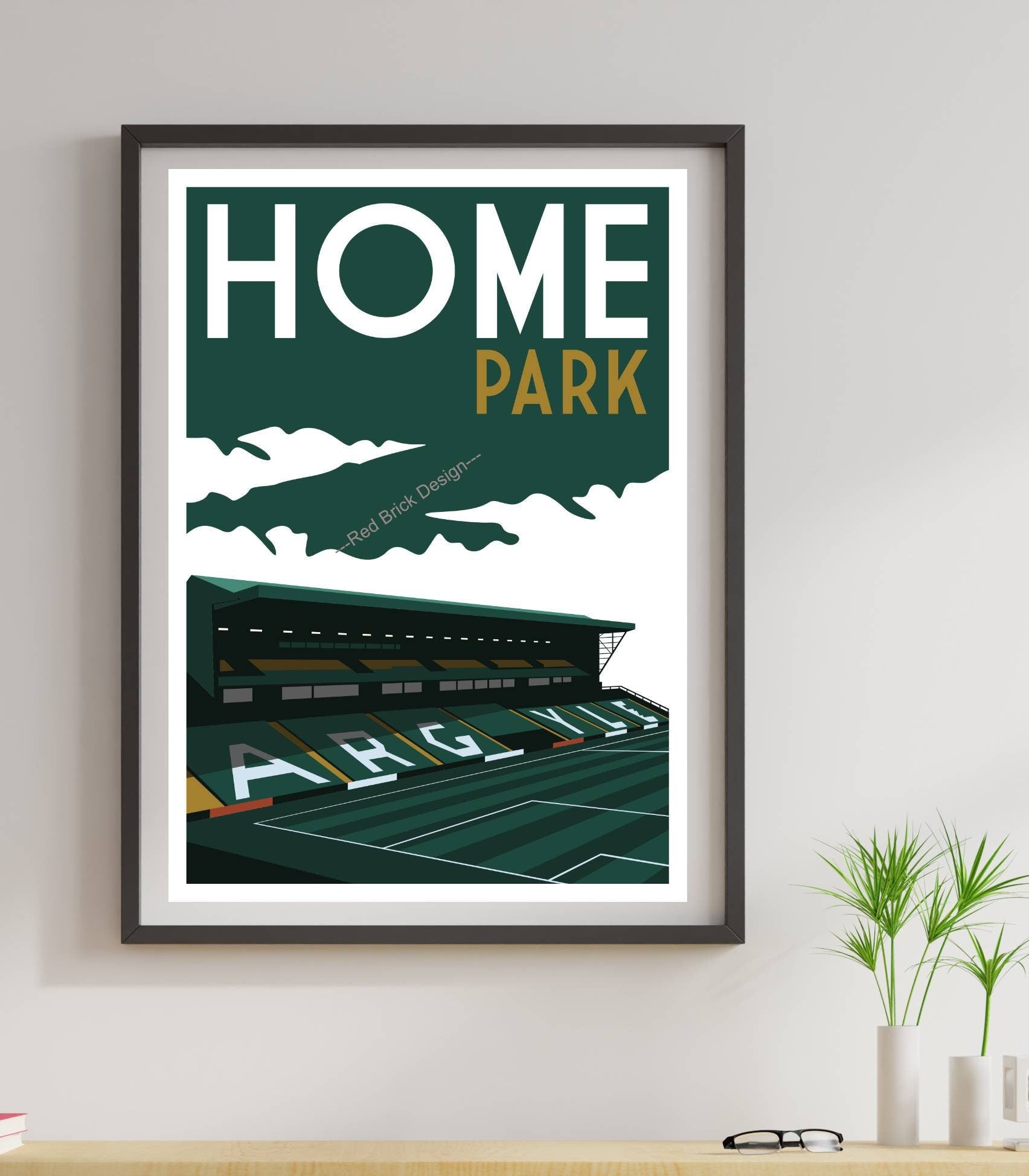 Pilgrims Football Stadium Art Design Poster