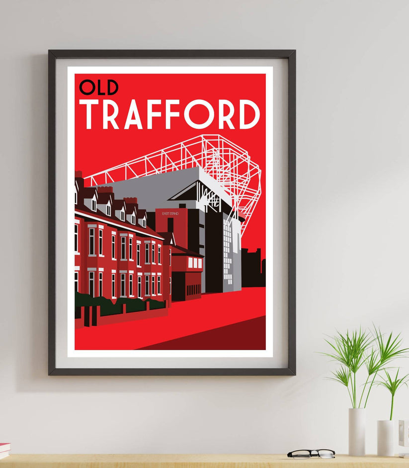 Manchester United Old Trafford Outside Art Print Poster