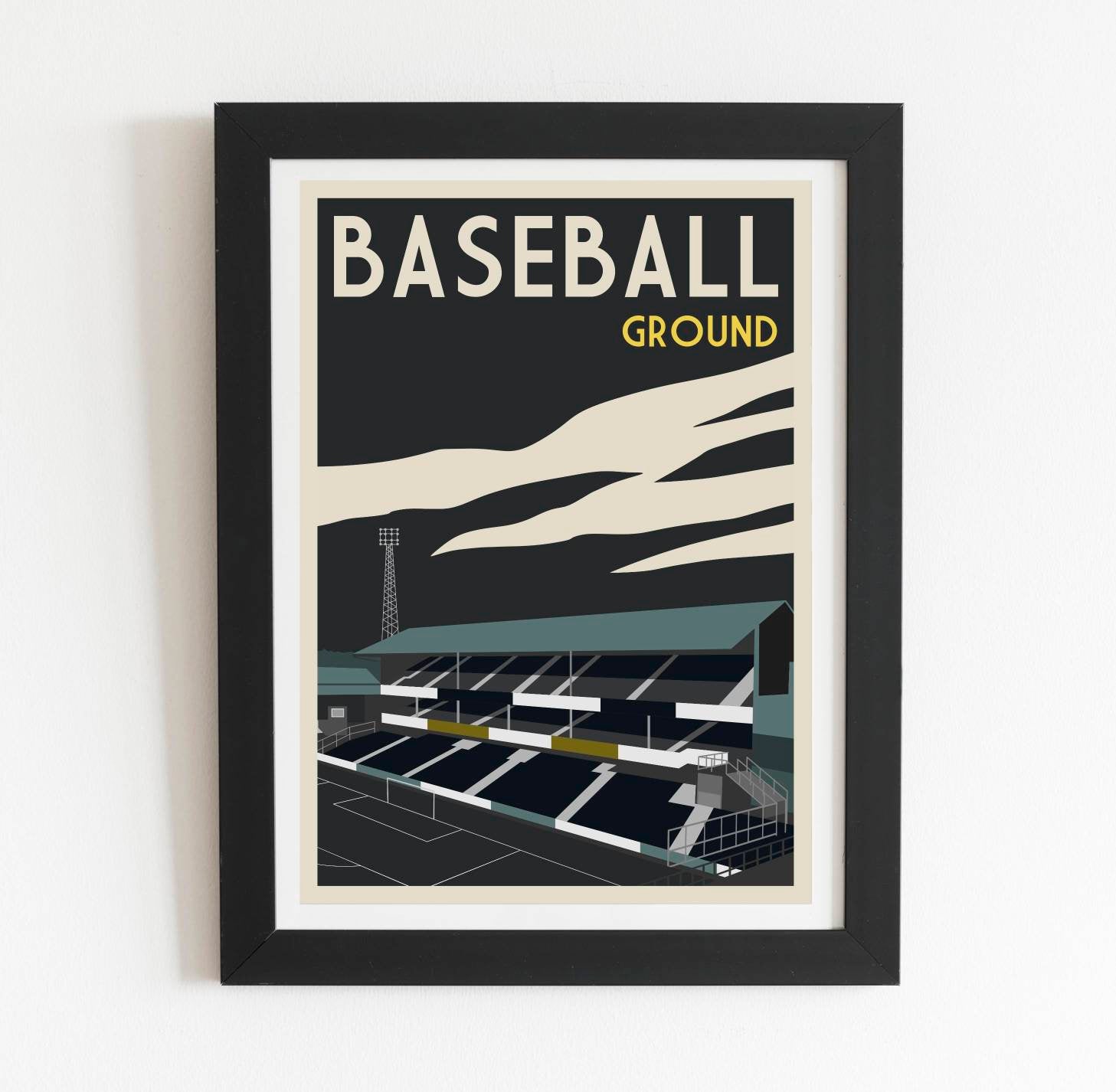 Retro Derby County Baseball Ground Football Stadium Art Print