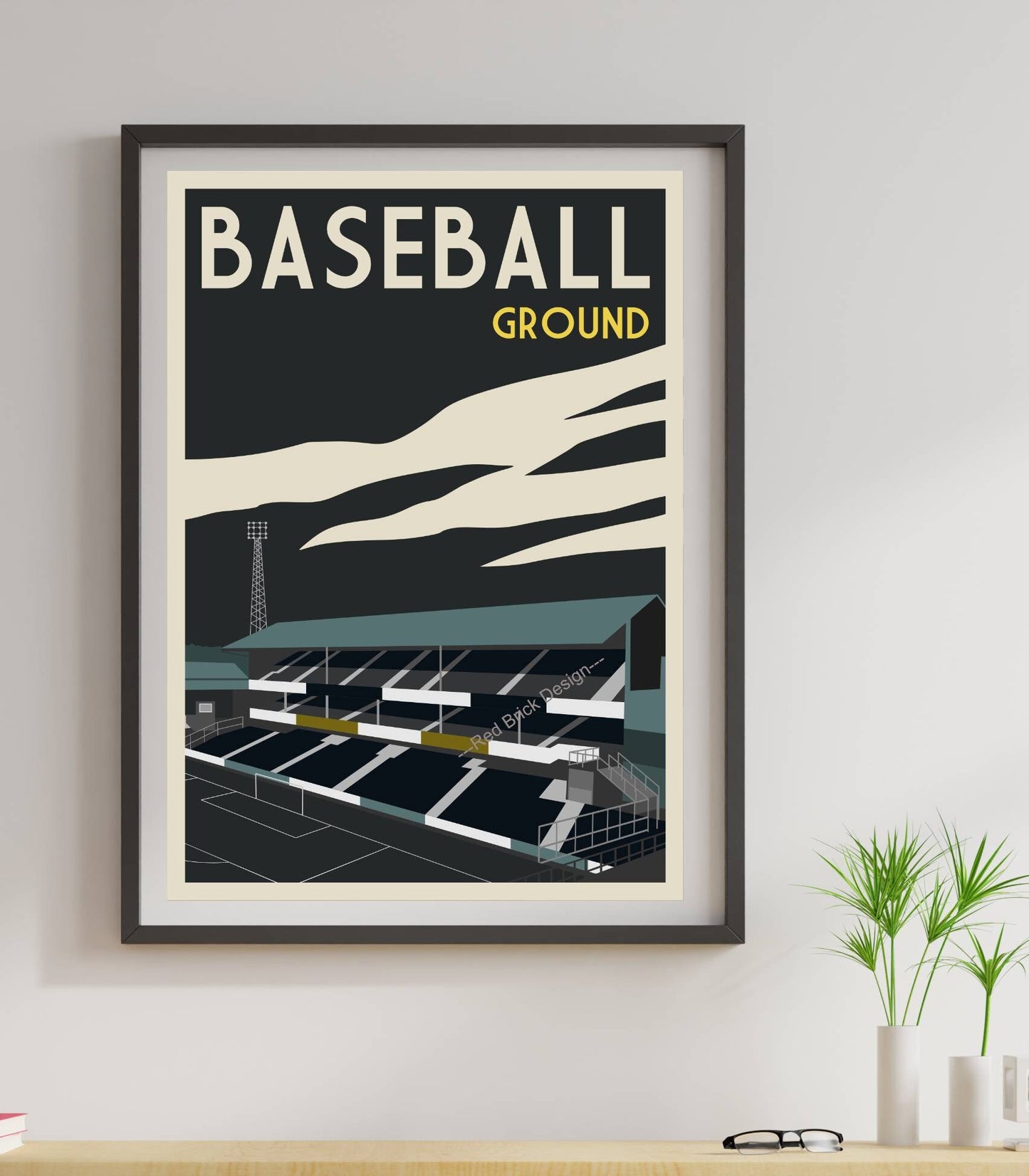 Retro Derby County Baseball Ground Football Stadium Art Print