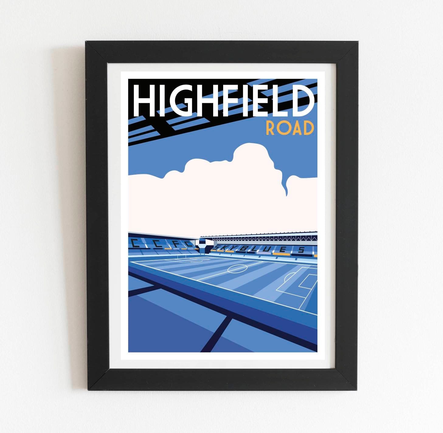 Coventry City Highfield Road Football Stadium Art Print Poster