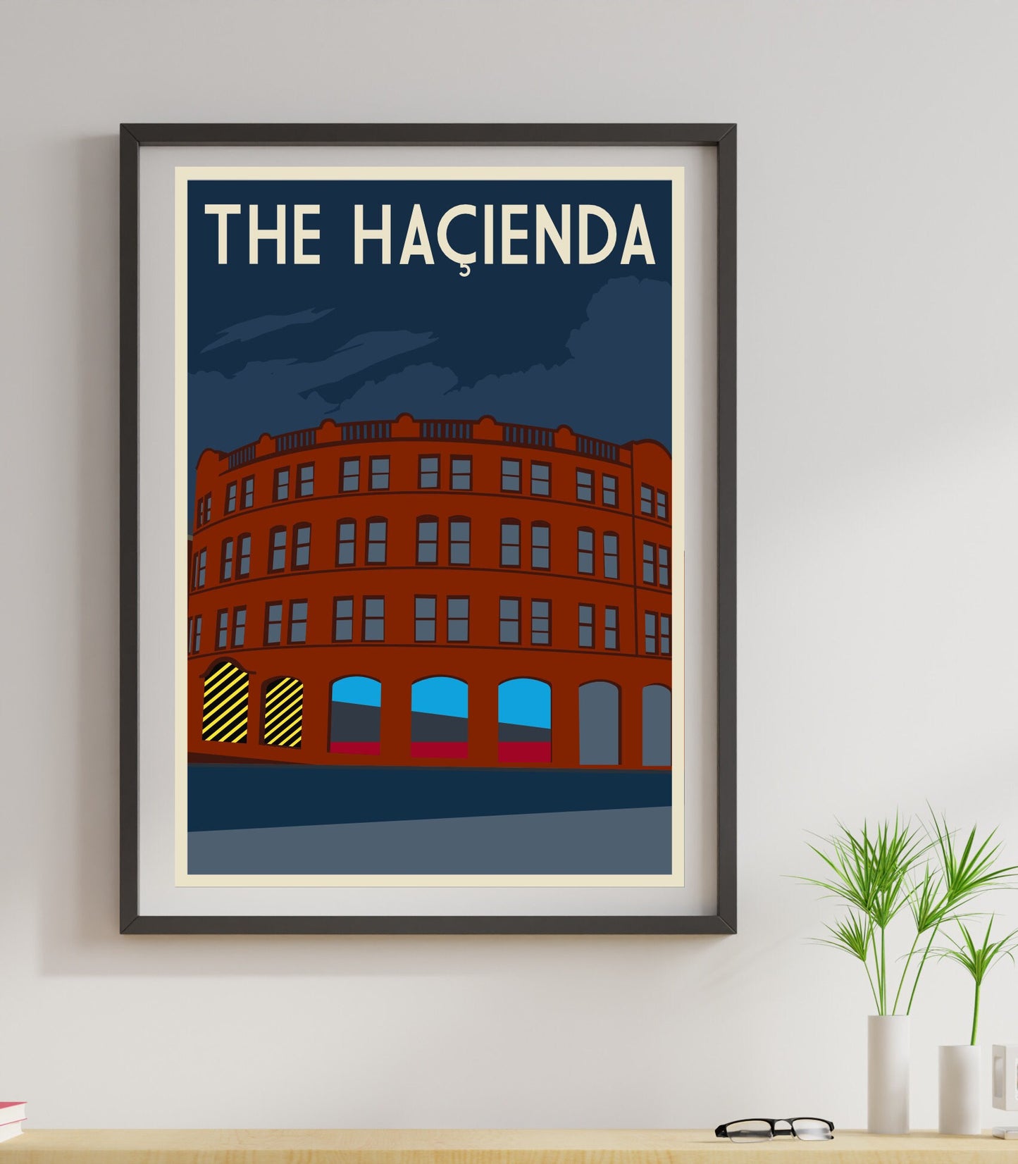 Retro Art Print of Music Venue