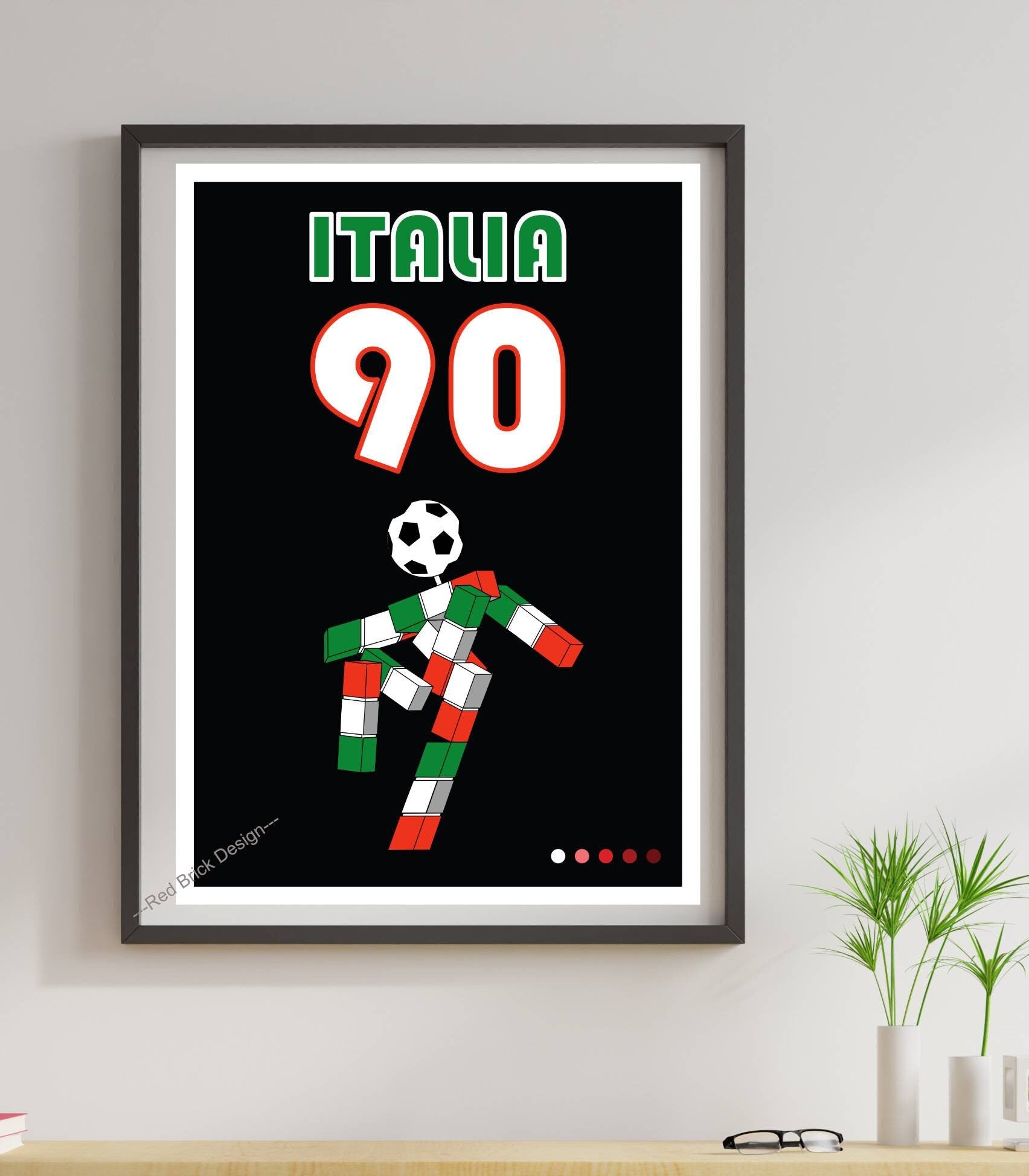 Italia 90 Retro Poster