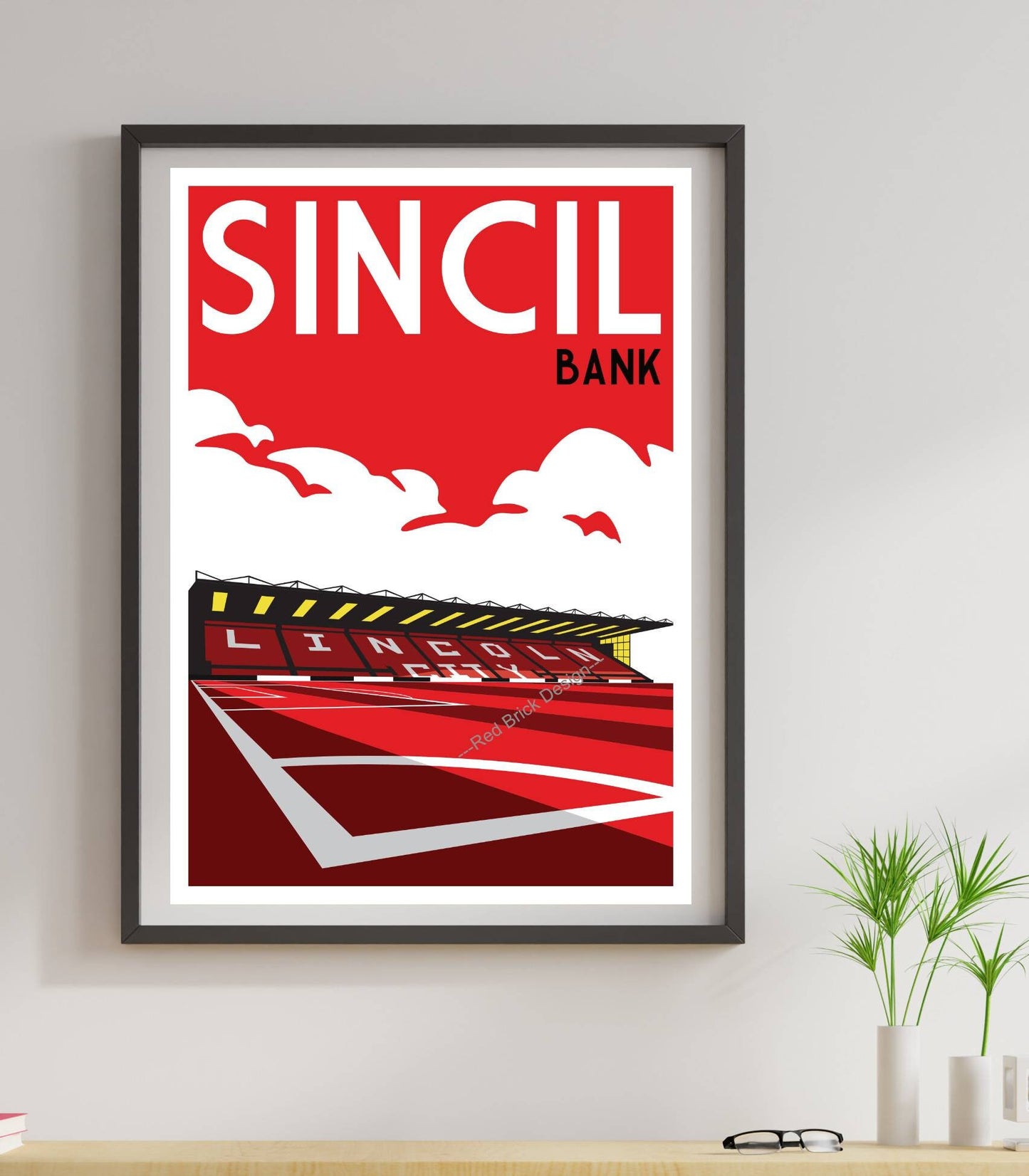 Retro Football Stadium Art Print