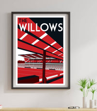 Vintage Salford Red Devils Rugby Print